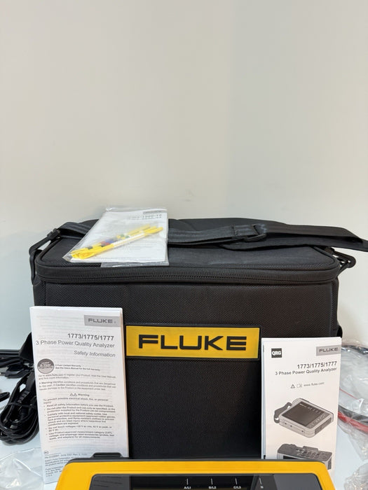 FLUKE 1775 THREE-PHASE POWER QUALITY ANALYZER W/ ACCESSORIES CALIBRATED 2025 NEW