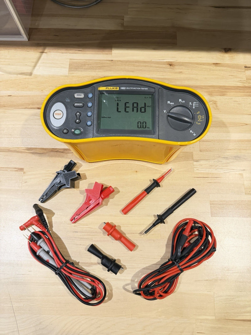 FLUKE 1653 MULTIFUNCTION INSTALLATION TESTER WITH ACCESSORIES