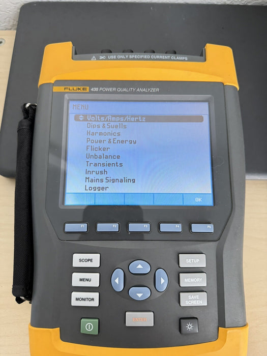FLUKE 435 THREE PHASE POWER QUALITY ANAYZER W/ACCESSORIES-SHIPS FAST