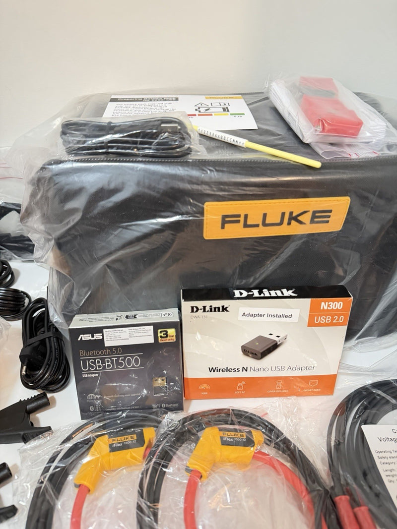 FLUKE 1738 POWER LOGGER KIT 3 PHASE WITH ACCESSORIES/CALIBRATED 2026