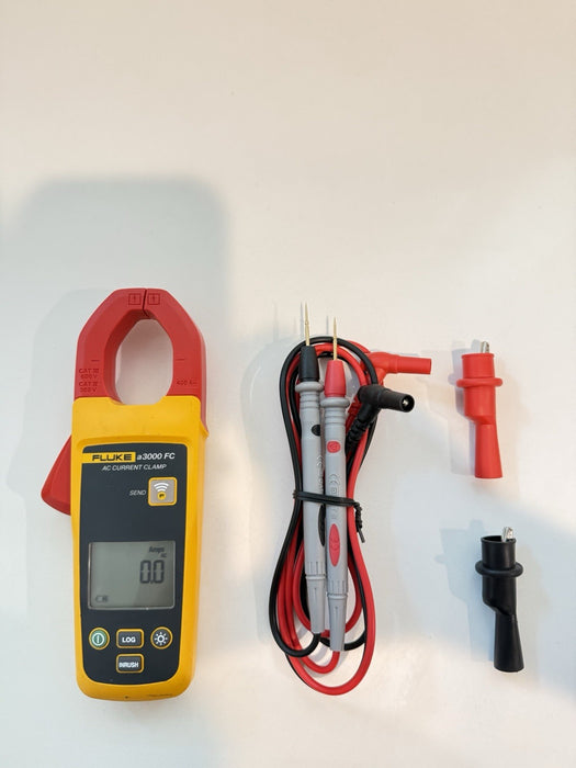 Fluke A3000 FC AC CURRENT CLAMP W/ LEADS & CLIPS (TESTED) SHIPS FAST