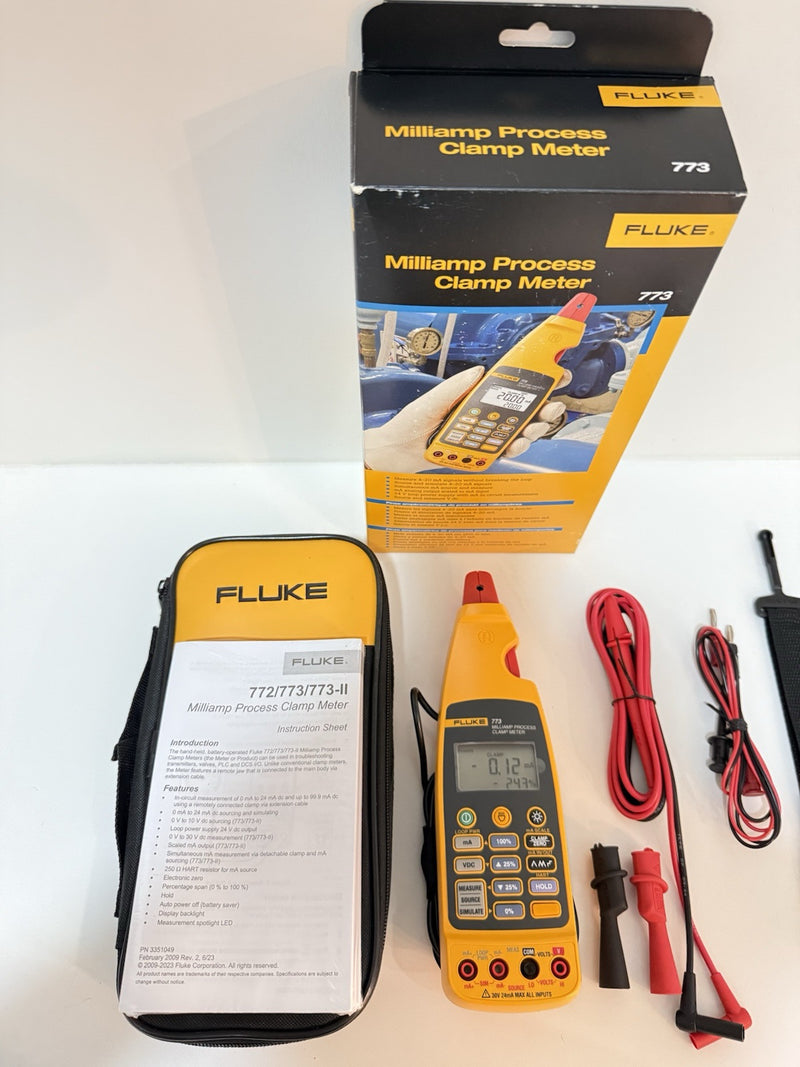 FLUKE 773 MILLIAMP PROCESS CLAMP MFD 2025