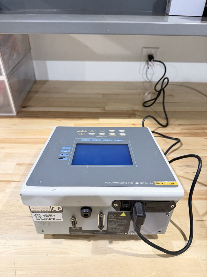 FLUKE VT PLUS HF GAS FLOW ANALYZER FOR PARTS