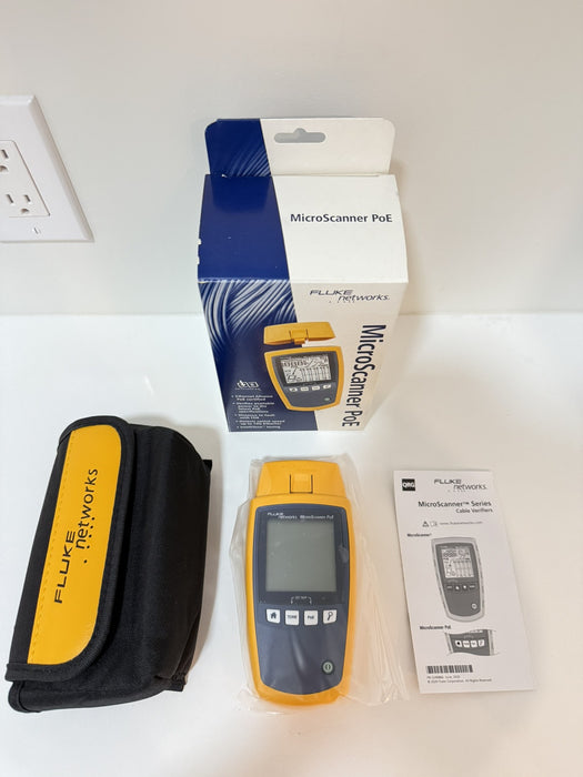 FLUKE NETWORKS MICRO-SCANNER NETWORK CABLE & POE TESTER (NEW) - FREE SHIPPING