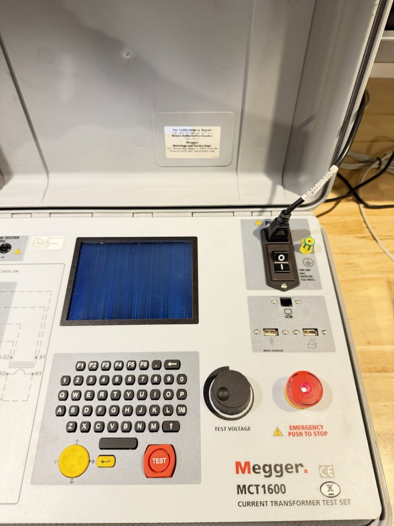 MEGGER MCT1600 CURRENT TRANSFORMER TEST SET FOR PARTS