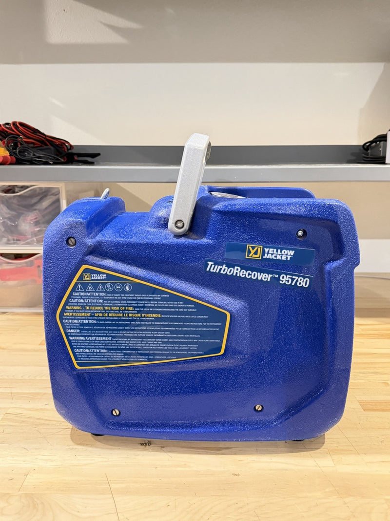 YELLOW JACKET 95780 TURBO RECOVER REFRIGERANT RECOVERY MACHINE (TESTED)