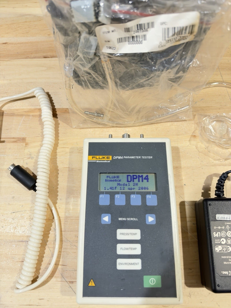 FLUKE BIOMEDICAL DPM4-2H PARAMETER TESTER W/ CHARGER & PROBE (TESTED) SHIPS FAST