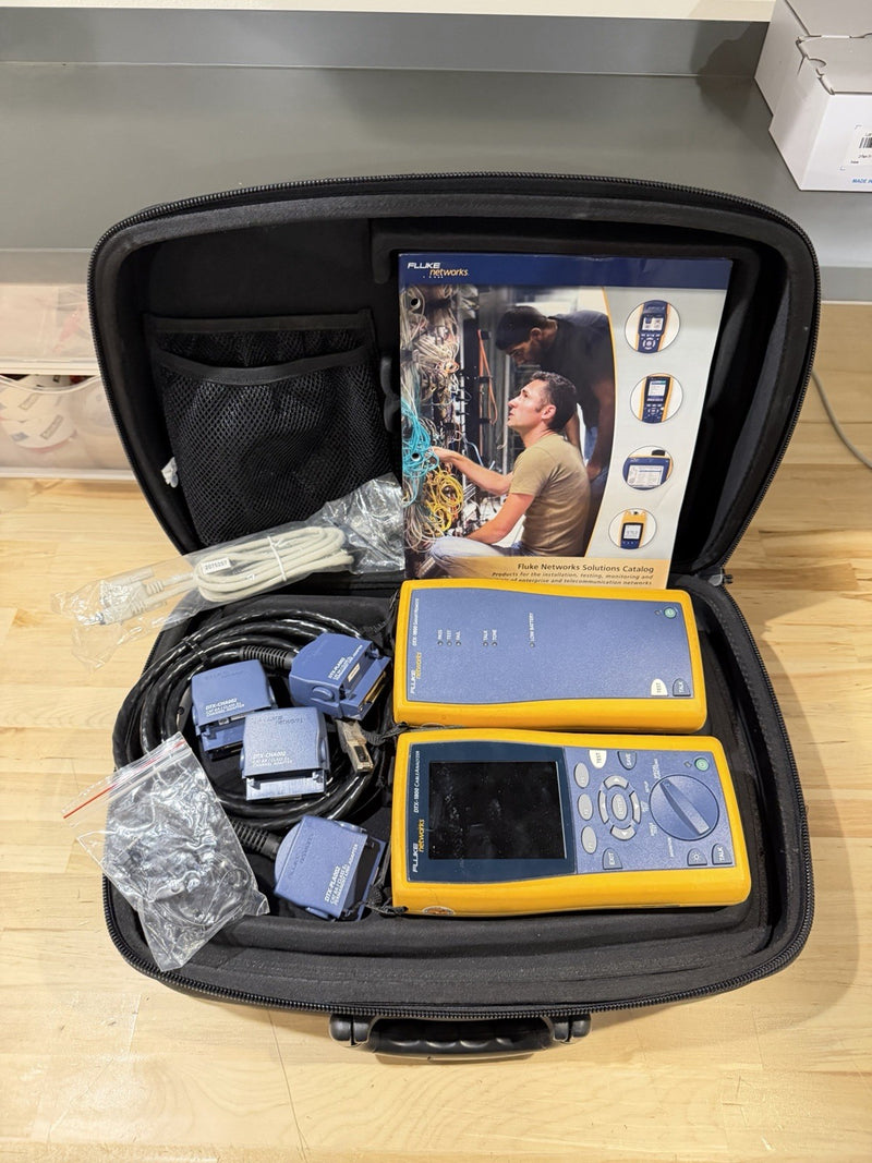 FLUKE NETWORKS DTX-1800 DTX CABLE ANALYZER KIT & PLA002 TESTED