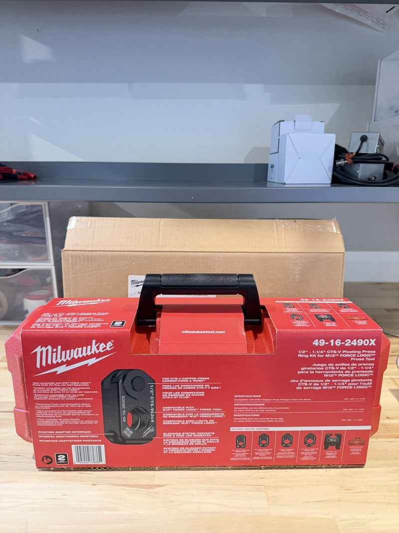 MILWAUKEE 49-16-2490X 1/2"- 1-1/4" CTS-V PIVOTING PRESS RING KIT