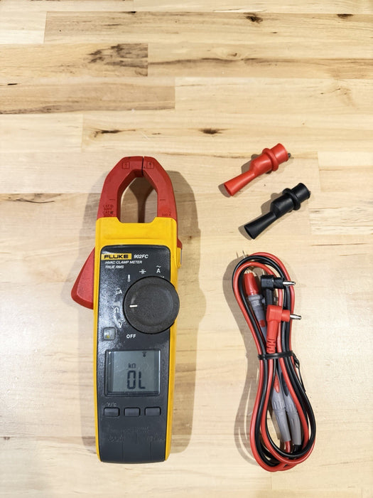 FLUKE 902 FC HVAC CLAMP METER TRUE RMS W LEADS & CLIPS