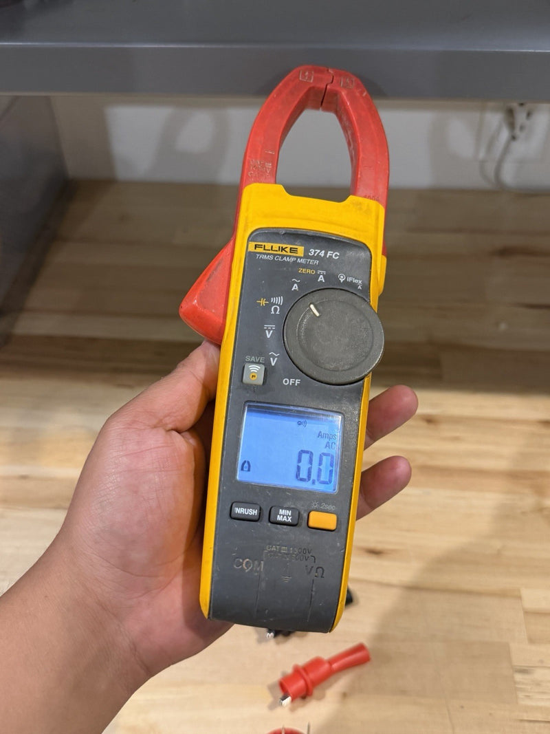 FLUKE 374 FC TRMS CLAMP METER WITH LEADS & CLIPS TESTED