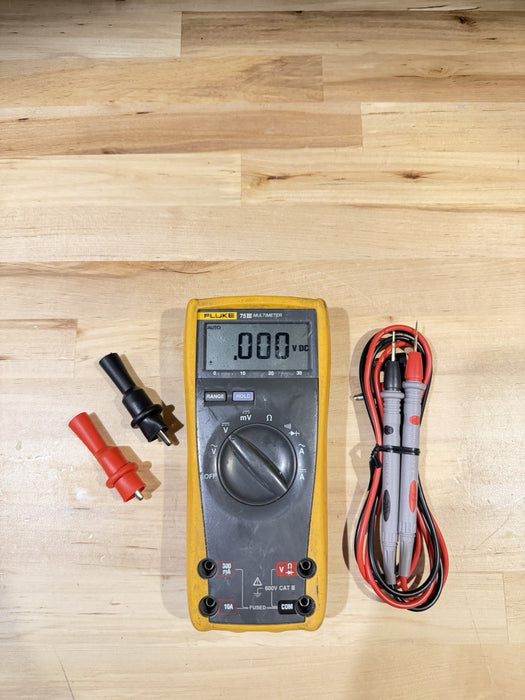 FLUKE 75 III MULTIMETER W/ LEADS (TESTED) SHIPS FAST