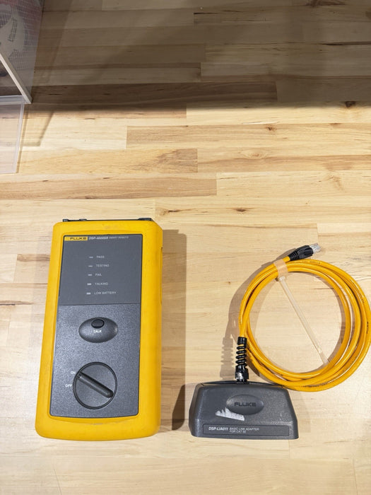 FLUKE NETWORKS DSP-4000SR SMART REMOTE WITH DSP-LIA012 ADAPTER TESTED