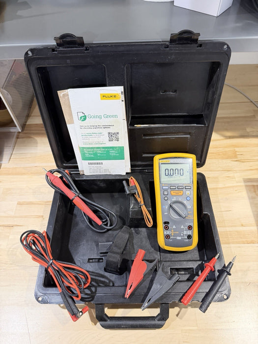 FLUKE 1587 FC INSULATION MULTIMETER W/ LEADS & CASE (TESTED) SHIPS FAST