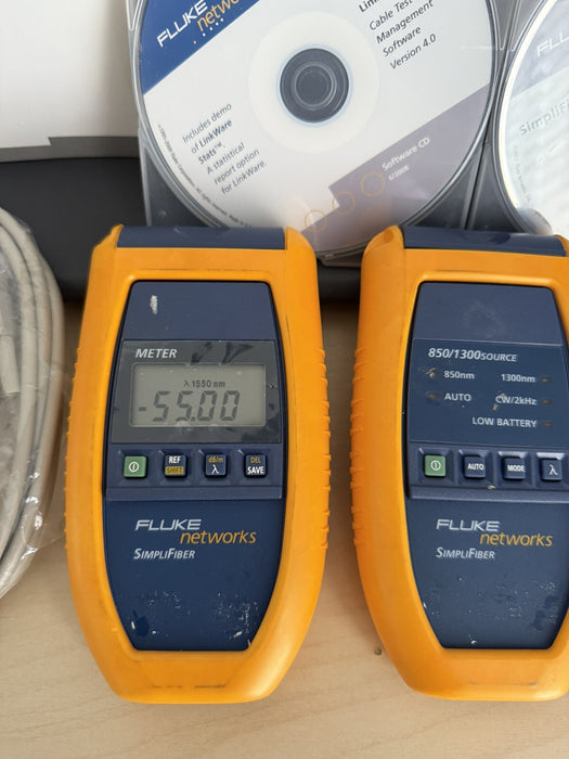 Fluke 2956 SimpliFiber Fiber Optic Test Kit 2956-4010-01 2956-4011-01