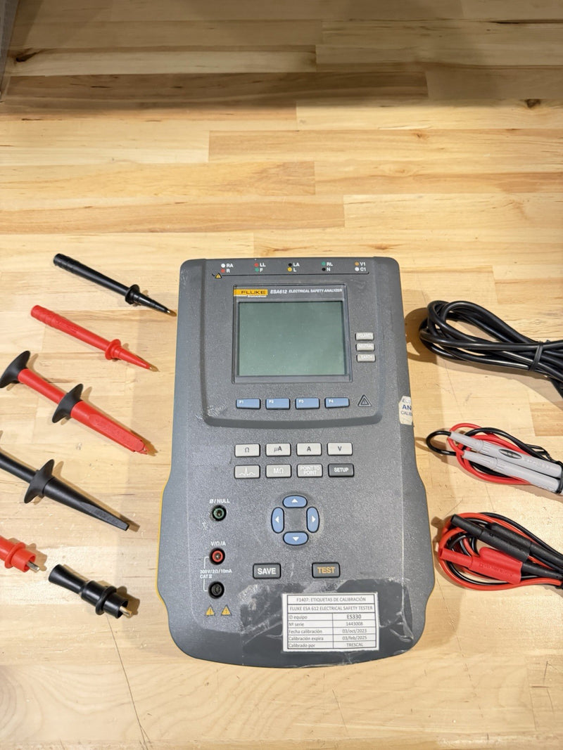 FLUKE ESA615 230V ELECTRICAL SAFETY ANALYZER TESTER WITH LEADS & CHARGER TESTED