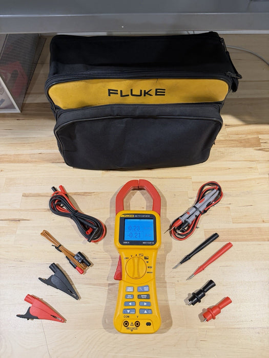 FLUKE 345 POWER QUALITY CLAMP METER W/LEADS & ACCESSORIES /FREE SHIPPING READ