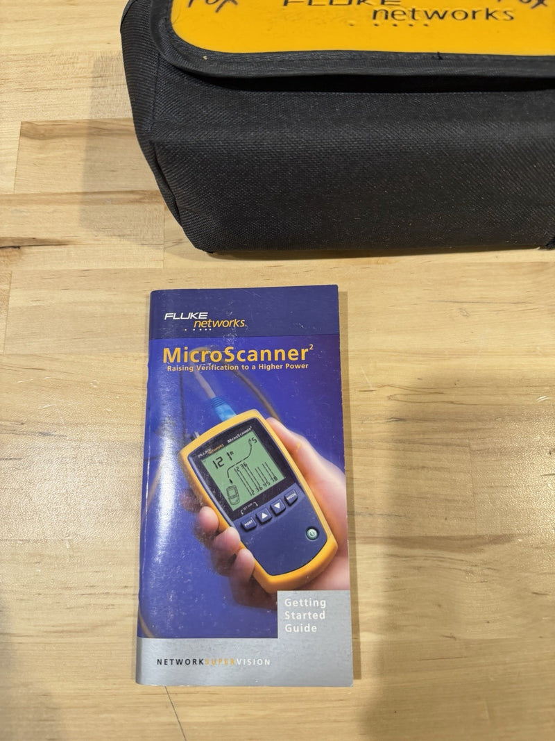 FLUKE NETWORKS MICROSCANNER 2 WITH BAG & MANUAL