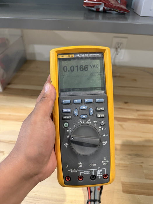 FLUKE 289 TRUE RMS ELECTRONIC LOGGING DIGITAL MULTIMETER WITH LEADS & CLIPS
