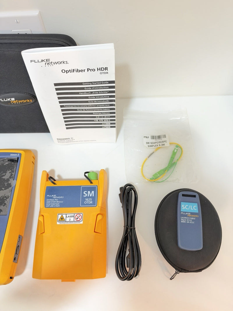 FLUKE OPTIFIBER PRO HDR OTDR KIT (OFP2-200-S1625) SM VERSIV 2 (TESTED)SHIPS FREE