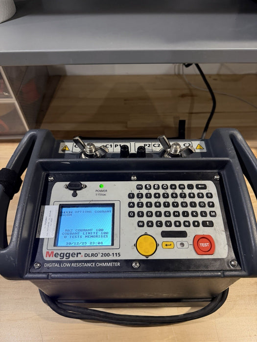 MEGGER DLRO 200-115 DIGITAL LOW RESISTANCE OHMMETER (CALIBRATED 2025) SHIPS FREE
