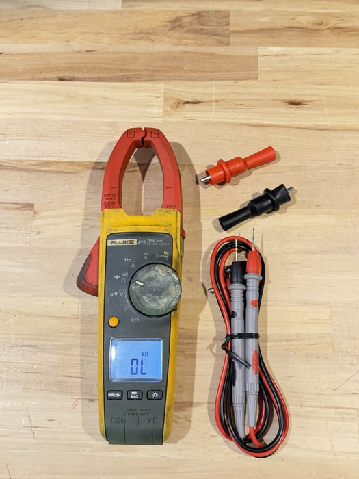 FLUKE 375 TRMS CLAMP METER W/ LEADS & CLIPS (SHIPS FAST)
