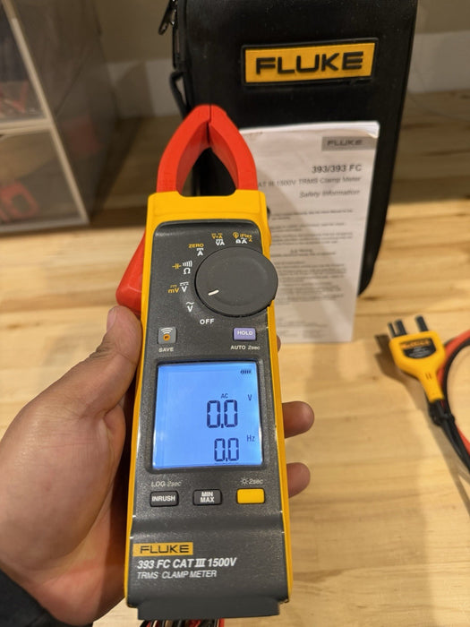 FLUKE 393 FC CAT III 1500V TRMS CLAMP METER WITH IFLEX PROBE & LEADS TESTED
