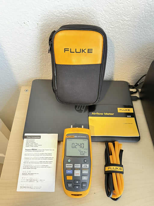 FLUKE 922 AIRFLOW METER/MICRO-MANOMETER (TESTED) SHIPS FAST