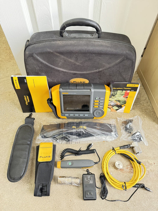 FLUKE 810 VIBRATION TESTER WITH TACHOMETER & TRIAXIAL ACCELEROMETER & CASE