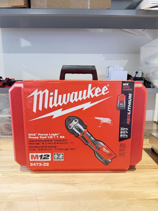 MILWAUKEE 2473-22 M12 FORCE LOGIC PRESS TOOL 1/2" - 1" KIT (NEW FACTORY SEALED)