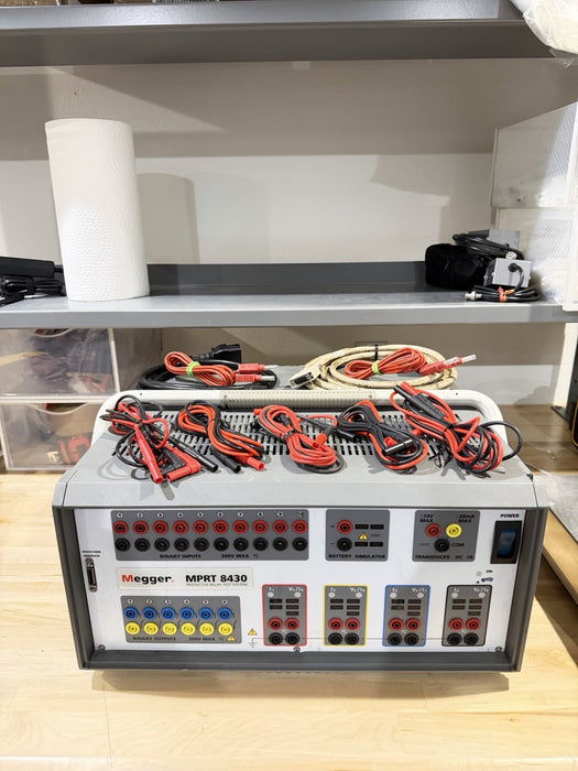 MEGGER MPRT8430 PROTECTIVE RELAY TESTING SYSTEM & TOUCHVIEW INTERFACE & LEADS
