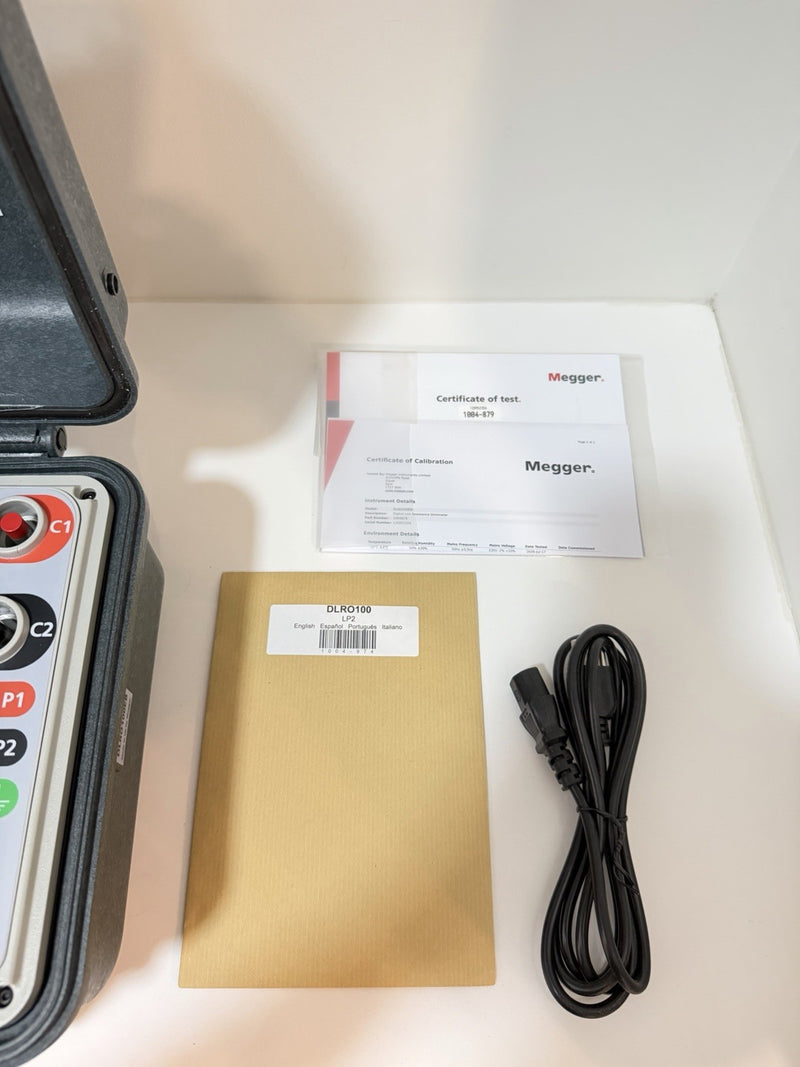 MEGGER DLRO100EB DIGITAL LOW RESISTANCE OHMMETER (NEW FACTORY SEALED) CAL 2026