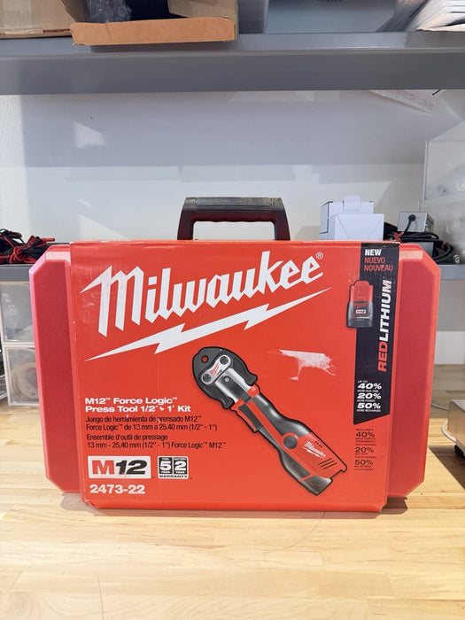 MILWAUKEE 2473-22 M12 FORCE LOGIC PRESS TOOL 1/2" - 1" KIT (NEW FACTORY SEALED)