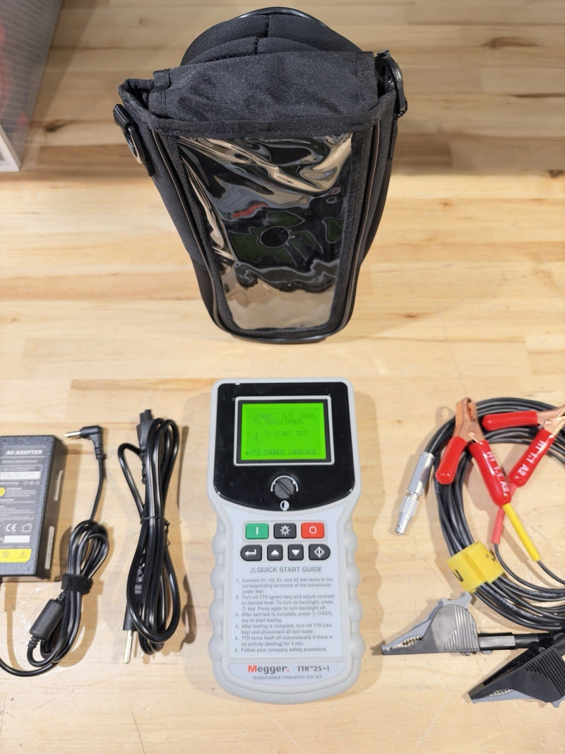 MEGGER TTR-25-1 SINGLE & THREE PHASE TRANSFORMER TURN-RATIO TEST SET SHIPS FREE