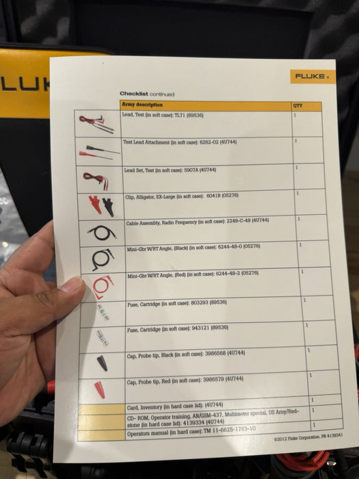 FLUKE 287 AN/GSM-437 DIGITAL MULTIMETER TESTER KIT TESTED