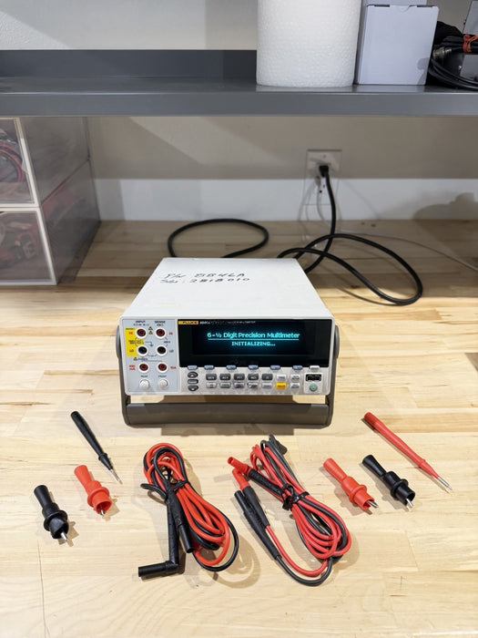 FLUKE 8846A 6 1/2 PRECISION DIGITAL MULTIMETER (TESTED) W / LEADS & CLIPS