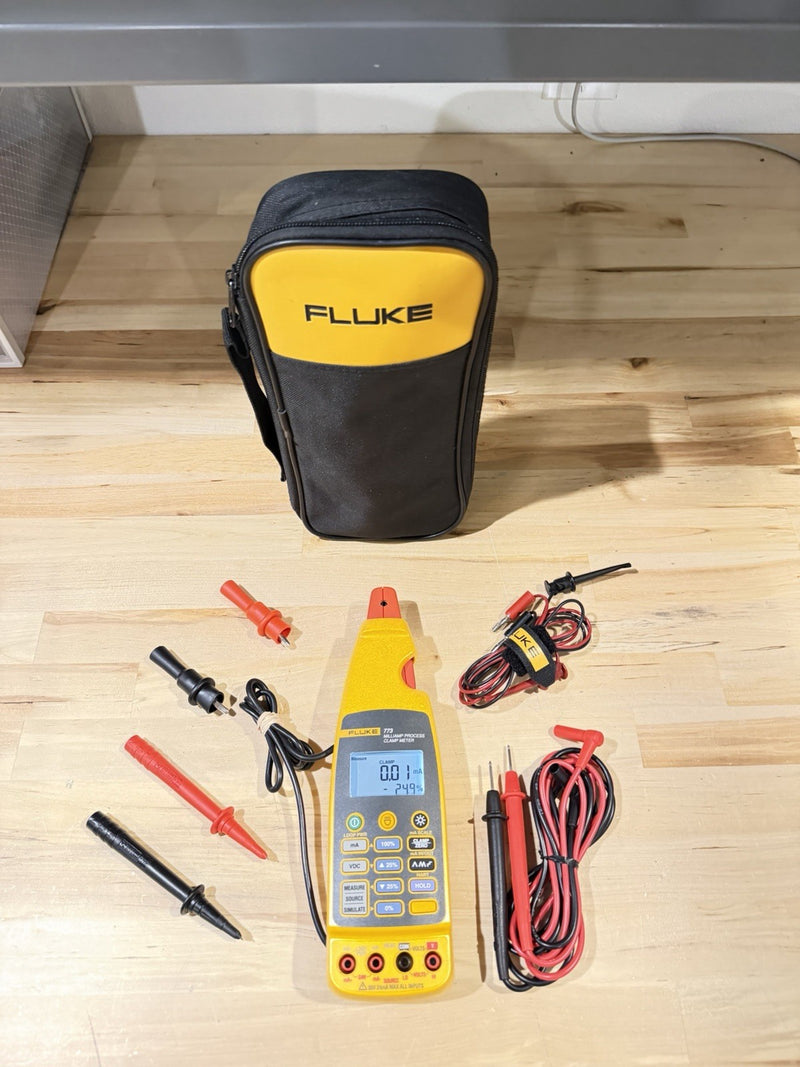 FLUKE 773 MILLIAMP PROCESS CLAMP W/ LEADS (TESTED) FREE SHIPPING