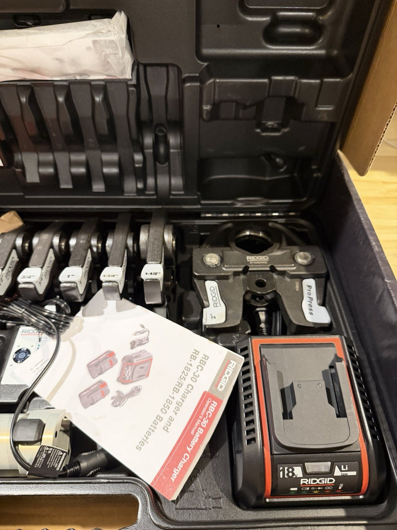 RIDGID RP 350 PRESS TOOL KIT 67053 1/2" TO 2" PROPRESS JAWS - NEW FACTORY SEALED