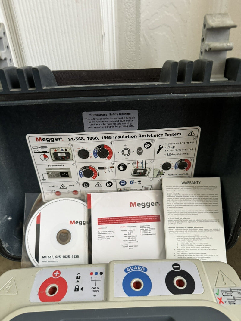 MEGGEE S1-1568 15KV INSULATION RESISTANCE TETSER WITH LEADS