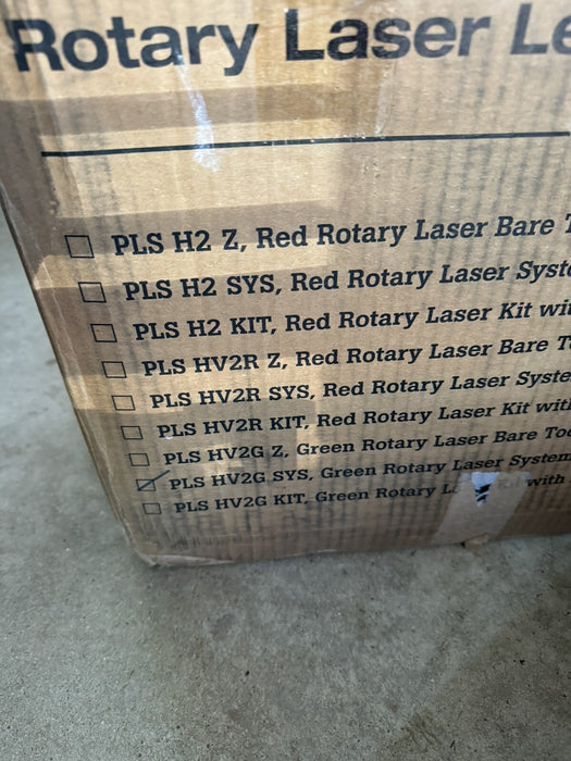 FLUKE PLS HV2G SYS GREEN ROTARY LASER SYSTER WITH DETECTOR