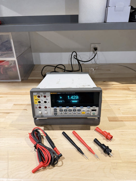 FLUKE 8846A 6 1/2 PRECISION DIGITAL MULTIMETER (TESTED) W / LEADS & CLIPS