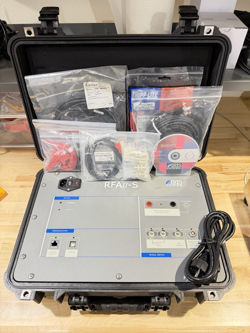 IRIS POWER RFAII-S MAGNETIC FLUX ANALYZER WITH ACCESSORIES TESTED