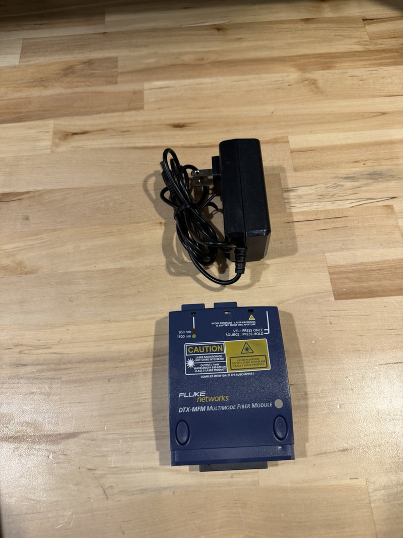 FLUKE NETWORKS DTX-1200 MAINFRAME & FIBER MODULE WITH CHARGER TESTED