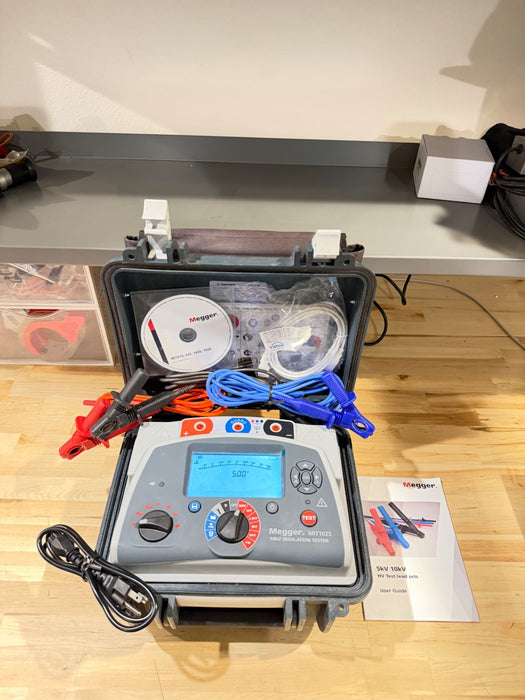 MEGGER MIT1025 10KV INSULATION TESTER WITH CHARGER & LEADS