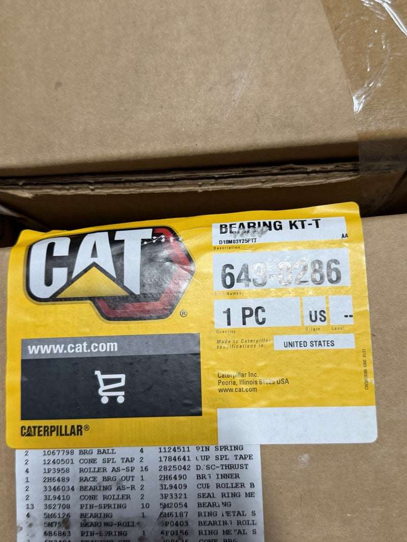 CAT 643-0286 BEARING KIT-TXB (NEW SEALED) - GENUINE OEM / SHIPS FREE