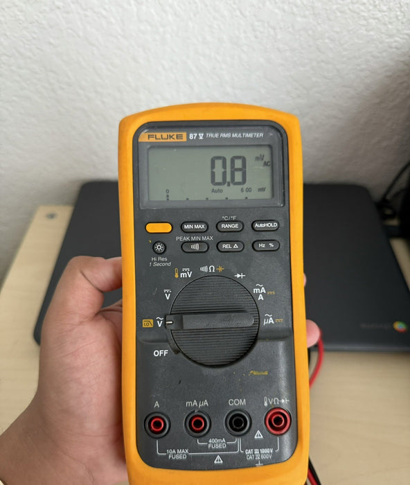 FLUKE 87V TRUE RMS MULTIMETER W /LEADS - FREE SHIPPING