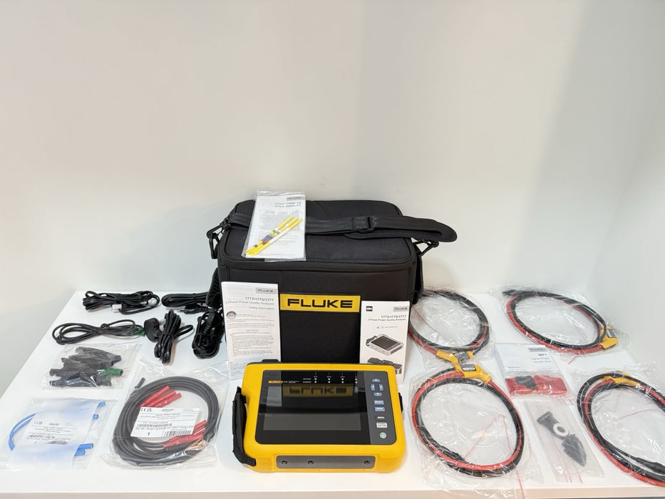 FLUKE 1775 THREE-PHASE POWER QUALITY ANALYZER W/ ACCESSORIES CALIBRATED 2025 NEW
