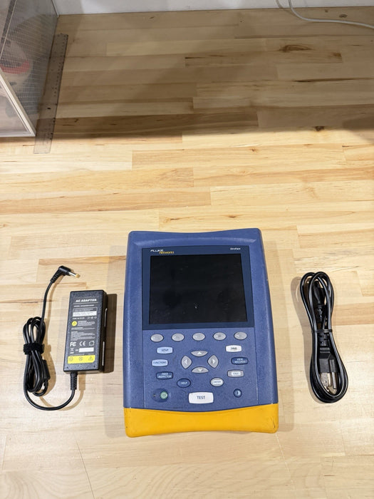 FLUKE NETWORKS OF-500 OPTICAL OPTIFIBER ANALYZER TESTED