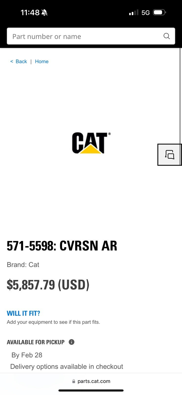 CAT 571-5598 CVRSN AR