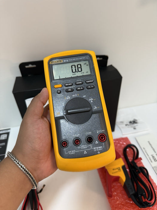 FLUKE 87 V MULTIMETER COMBI KIT IMSK WITH I400 CLAMP & LEADS NEW SEALED